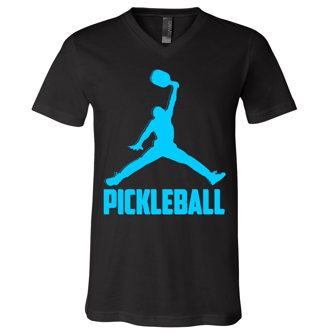 Sky Blue Pickleball Sports Logo V-Neck T-Shirt