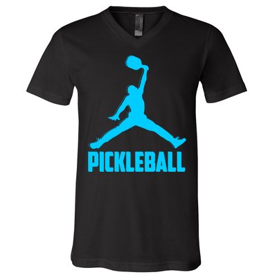 Sky Blue Pickleball Sports Logo V-Neck T-Shirt