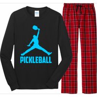 Sky Blue Pickleball Sports Logo Long Sleeve Pajama Set