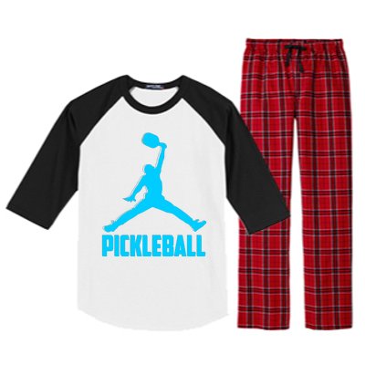 Sky Blue Pickleball Sports Logo Raglan Sleeve Pajama Set