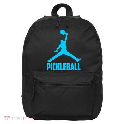 Sky Blue Pickleball Sports Logo 16 in Basic Backpack