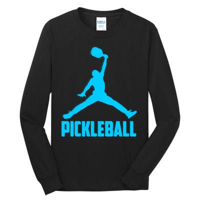 Sky Blue Pickleball Sports Logo Tall Long Sleeve T-Shirt