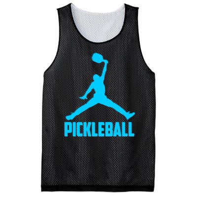 Sky Blue Pickleball Sports Logo Mesh Reversible Basketball Jersey Tank