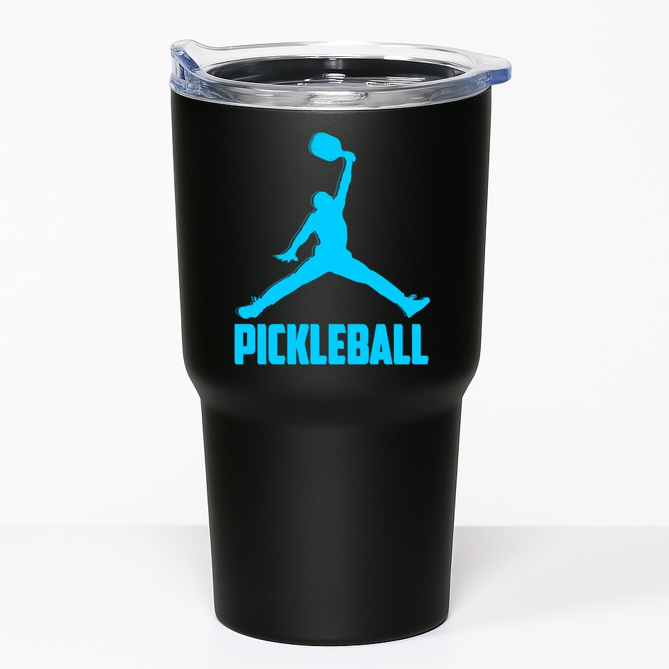 Sky Blue Pickleball Sports Logo Tumbler