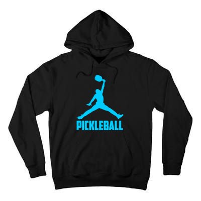 Sky Blue Pickleball Sports Logo Tall Hoodie