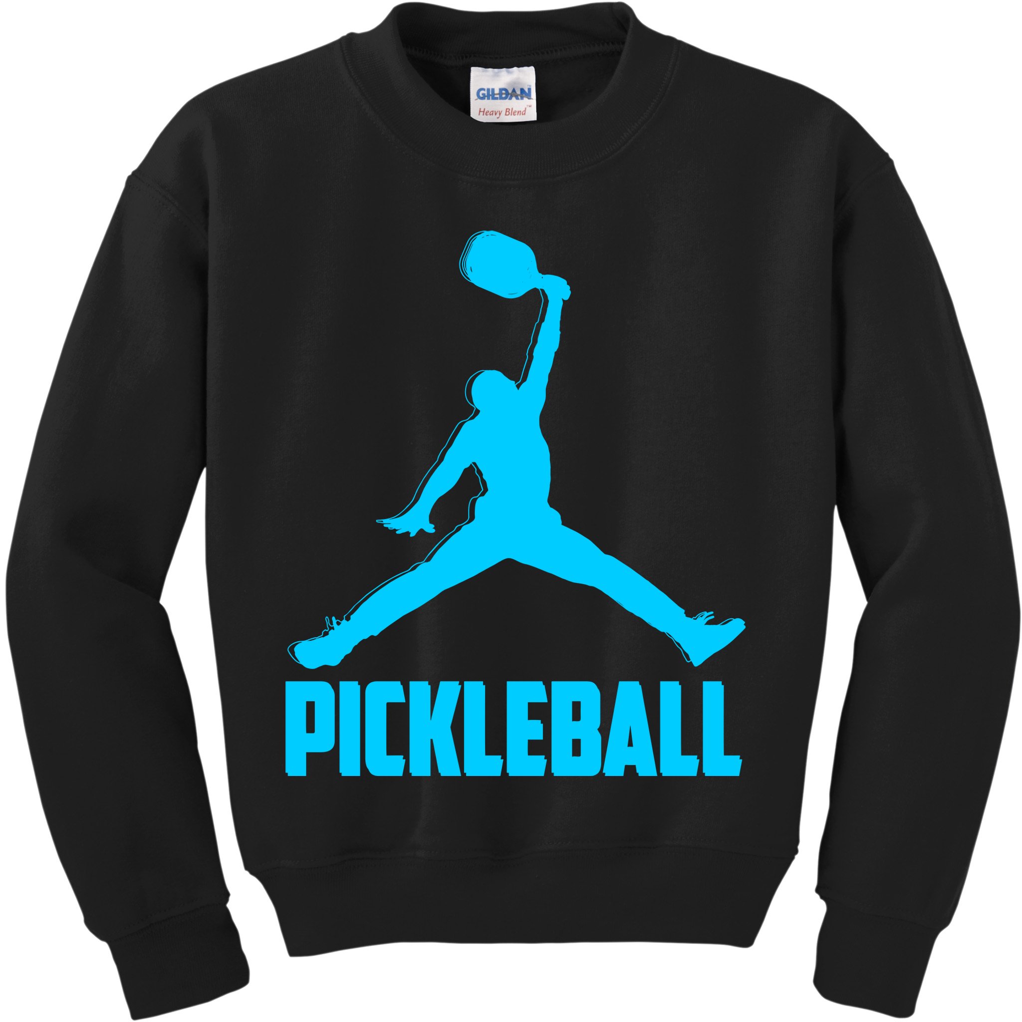 Sky Blue Pickleball Sports Logo Kids Sweatshirt