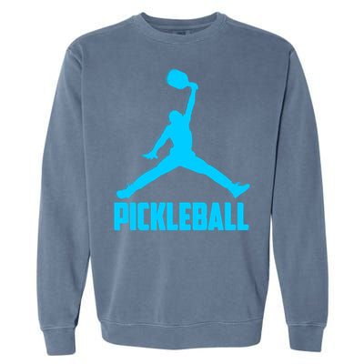 Sky Blue Pickleball Sports Logo Garment-Dyed Sweatshirt