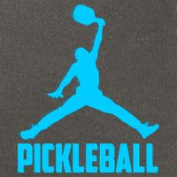 Sky Blue Pickleball Sports Logo Cotton Canvas Backpack
