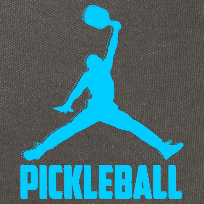 Sky Blue Pickleball Sports Logo Cotton Canvas Backpack