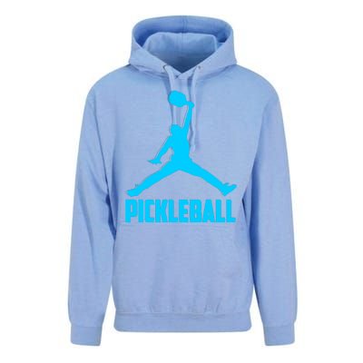 Sky Blue Pickleball Sports Logo Unisex Surf Hoodie