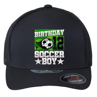 Soccer Birthday Party 12th Birthday 12 Years Old Flexfit Unipanel Trucker Cap