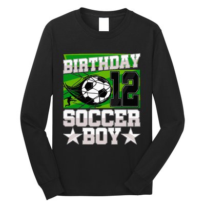 Soccer Birthday Party 12th Birthday 12 Years Old Long Sleeve Shirt