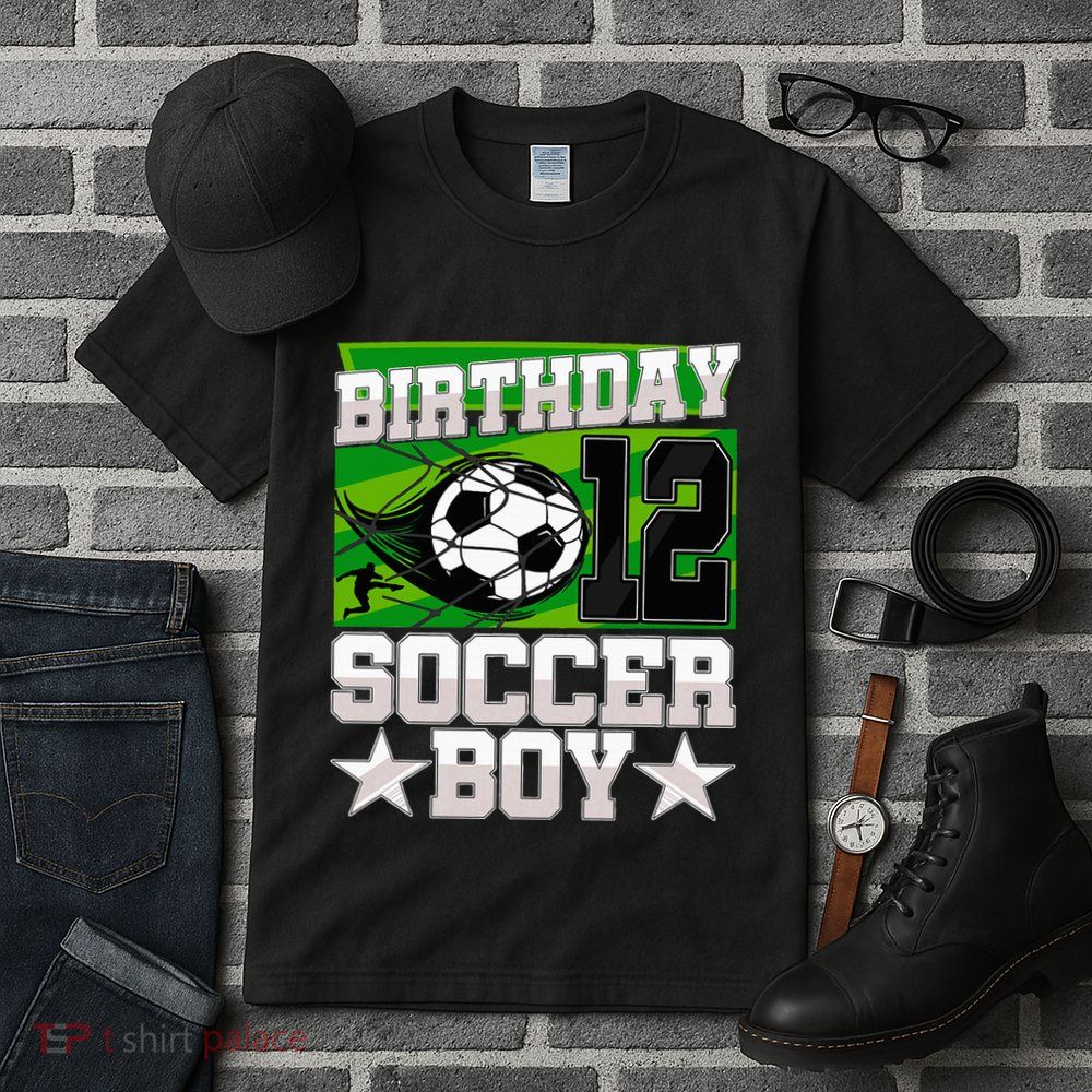 Soccer Birthday Party 12th Birthday 12 Years Old Tall T-Shirt
