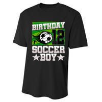 Soccer Birthday Party 12th Birthday 12 Years Old Performance Sprint T-Shirt