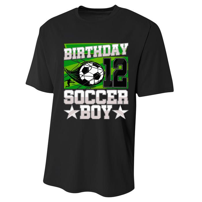 Soccer Birthday Party 12th Birthday 12 Years Old Performance Sprint T-Shirt