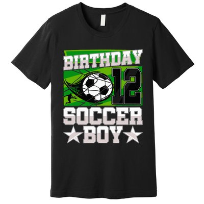 Soccer Birthday Party 12th Birthday 12 Years Old Premium T-Shirt