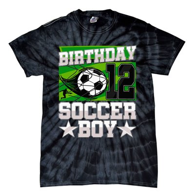 Soccer Birthday Party 12th Birthday 12 Years Old Tie-Dye T-Shirt