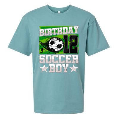 Soccer Birthday Party 12th Birthday 12 Years Old Sueded Cloud Jersey T-Shirt