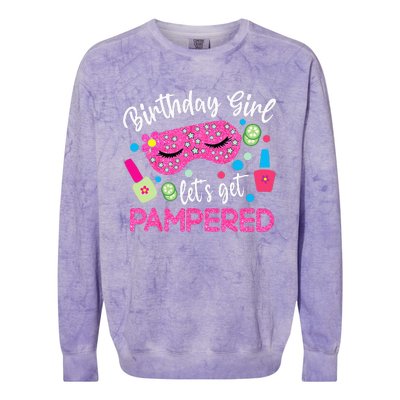 Spa Birthday Party Supplies For Girl Lets Get Pampered Colorblast Crewneck Sweatshirt