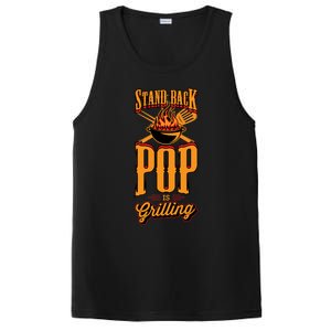 Stand Back Pop Is Grilling Grill Flame Master Bbq Gift PosiCharge Competitor Tank