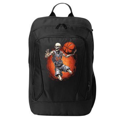 Spooky Basketball Player Skeleton Halloween Kids City Backpack