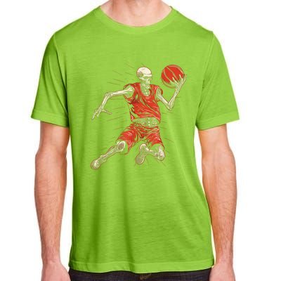 Spooky Basketball Player Skeleton Halloween Adult ChromaSoft Performance T-Shirt