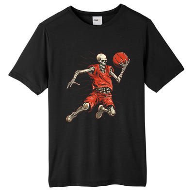 Spooky Basketball Player Skeleton Halloween Tall Fusion ChromaSoft Performance T-Shirt