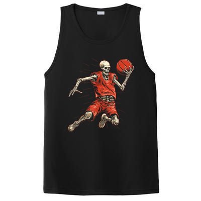 Spooky Basketball Player Skeleton Halloween PosiCharge Competitor Tank