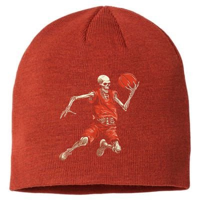 Spooky Basketball Player Skeleton Halloween Sustainable Beanie