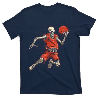 Spooky Basketball Player Skeleton Halloween T-Shirt