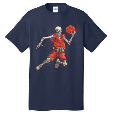 Spooky Basketball Player Skeleton Halloween Tall T-Shirt