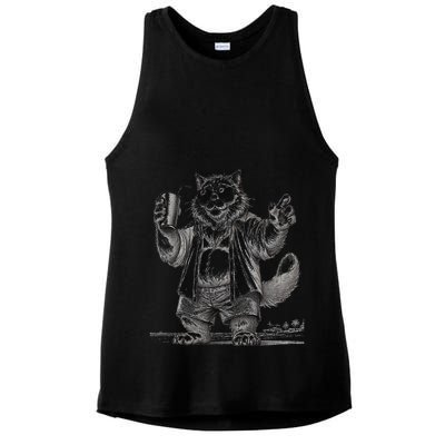 Spring Break Party King – Cool Cat Vibes Ladies PosiCharge Tri-Blend Wicking Tank