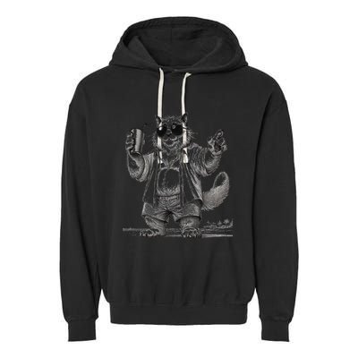 Spring Break Party King – Cool Cat Vibes Garment-Dyed Fleece Hoodie