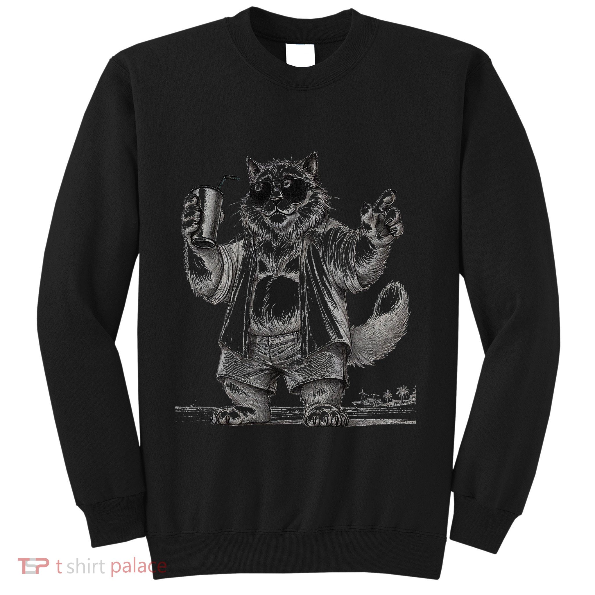 Spring Break Party King – Cool Cat Vibes Sweatshirt