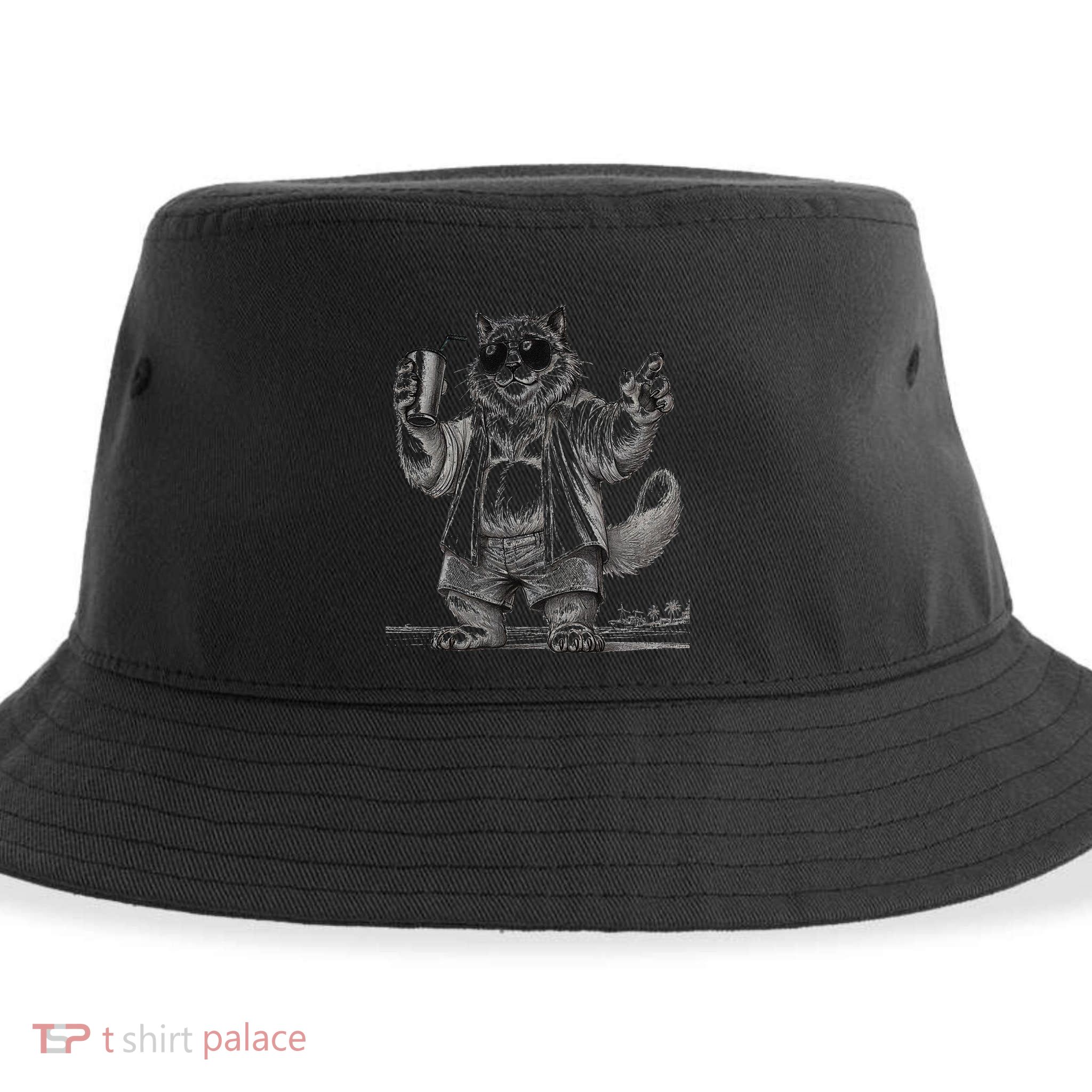 Spring Break Party King – Cool Cat Vibes Sustainable Bucket Hat