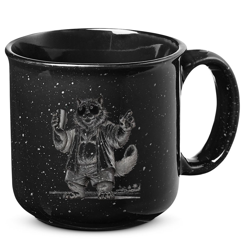 Spring Break Party King – Cool Cat Vibes 15oz Campfire Ceramic Mug