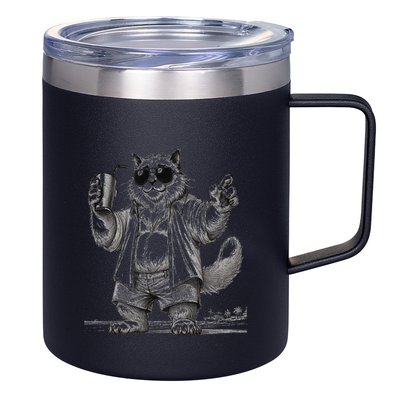Spring Break Party King – Cool Cat Vibes 12oz Stainless Steel Coffee Mug