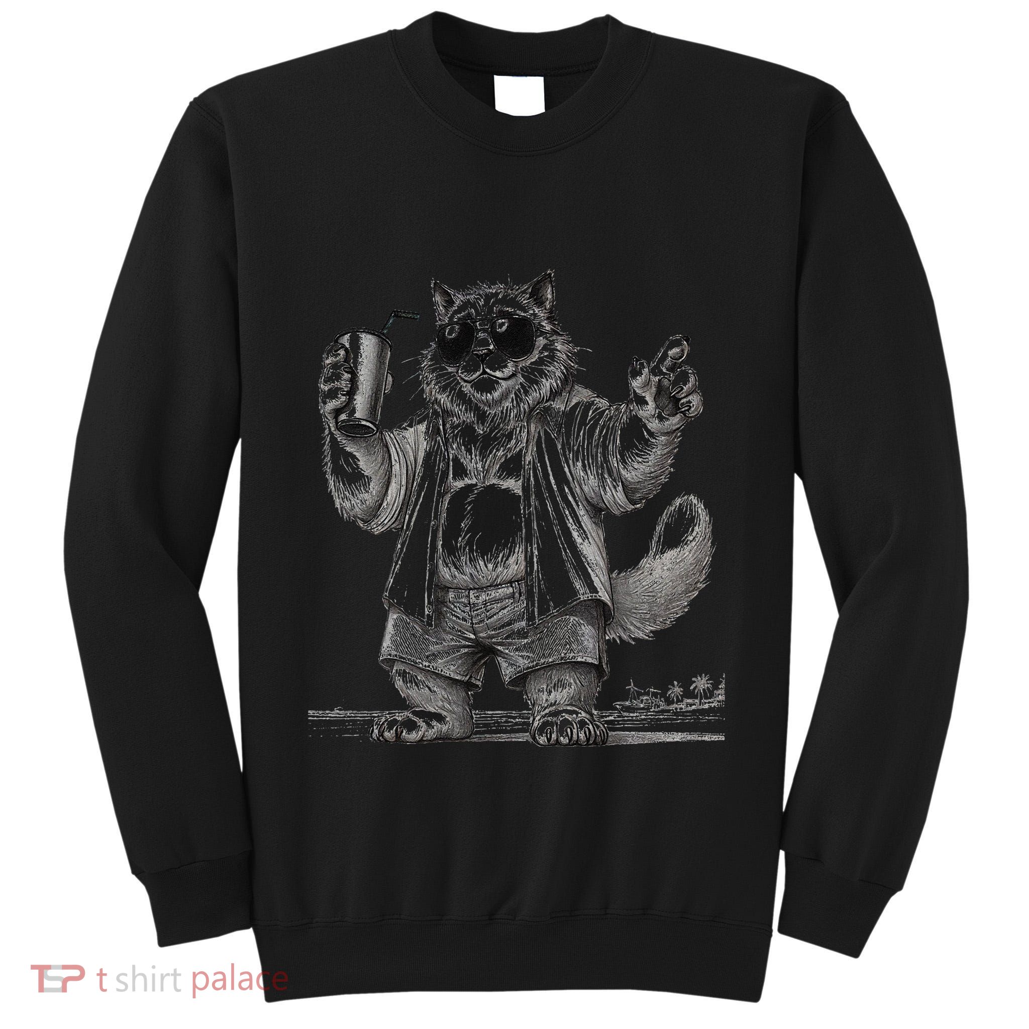Spring Break Party King – Cool Cat Vibes Tall Sweatshirt