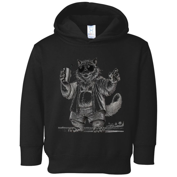 Spring Break Party King – Cool Cat Vibes Toddler Hoodie