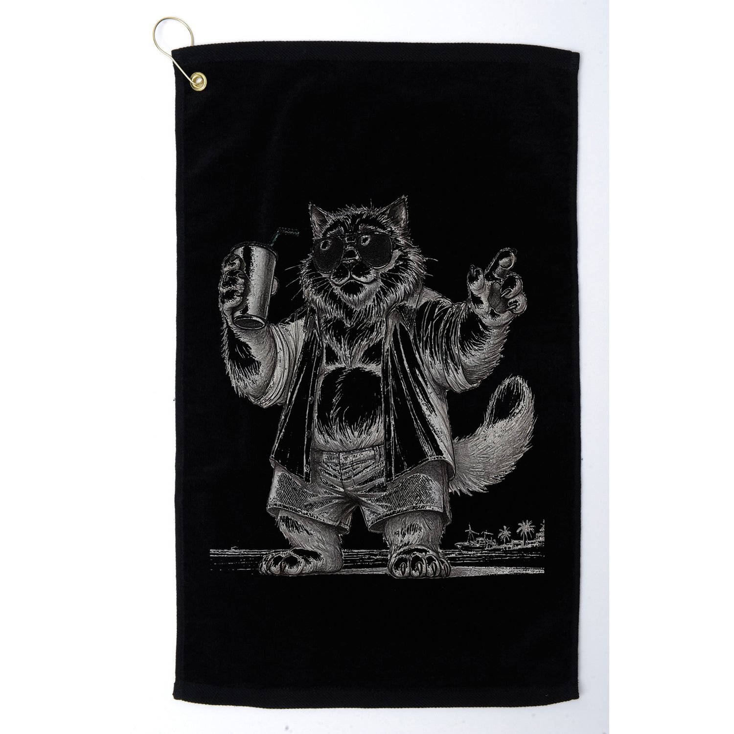 Spring Break Party King – Cool Cat Vibes Golf Towel