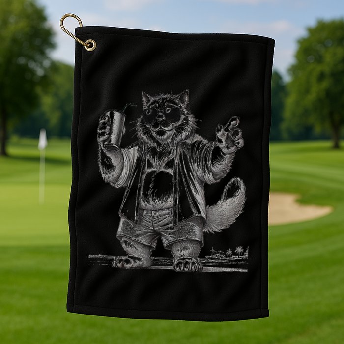 Spring Break Party King – Cool Cat Vibes Golf Towel