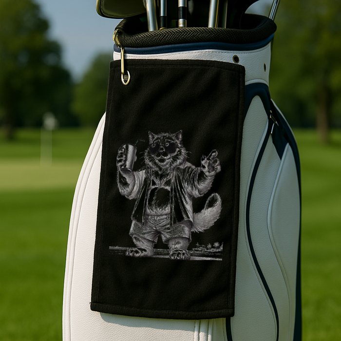 Spring Break Party King – Cool Cat Vibes Golf Towel