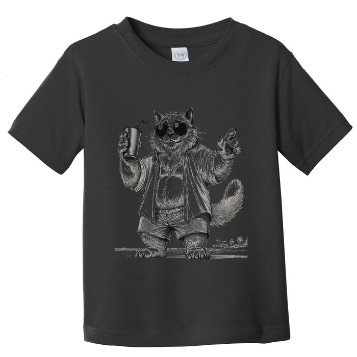 Spring Break Party King – Cool Cat Vibes Toddler T-Shirt