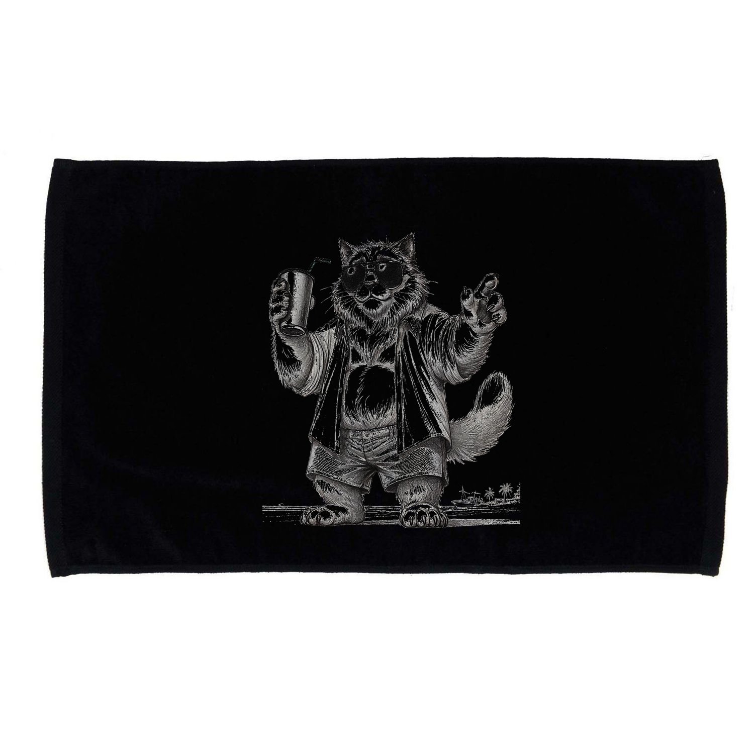 Spring Break Party King – Cool Cat Vibes Microfiber Hand Towel