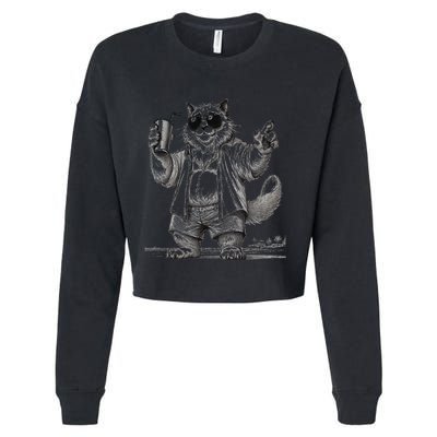 Spring Break Party King – Cool Cat Vibes Cropped Pullover Crew