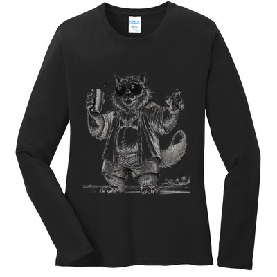Spring Break Party King – Cool Cat Vibes Ladies Long Sleeve Shirt