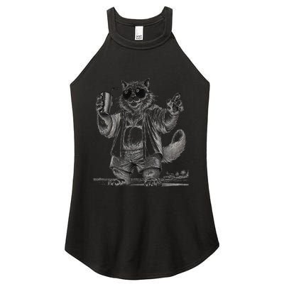 Spring Break Party King – Cool Cat Vibes Women's Perfect Tri Rocker Tank