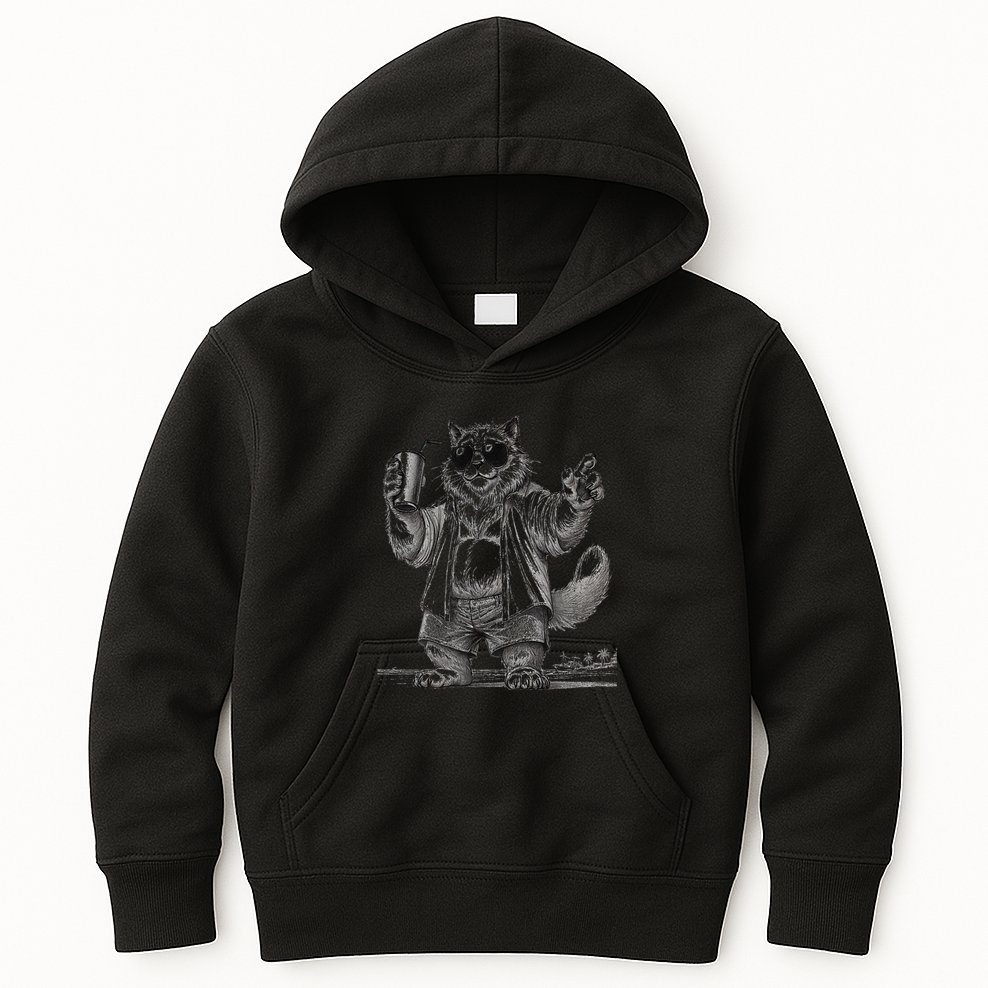 Spring Break Party King – Cool Cat Vibes Kids Hoodie