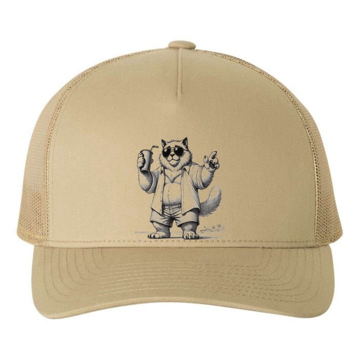 Spring Break Party King – Cool Cat Vibes Yupoong Adult 5-Panel Trucker Hat