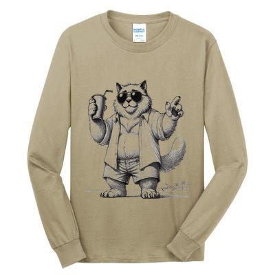 Spring Break Party King – Cool Cat Vibes Tall Long Sleeve T-Shirt